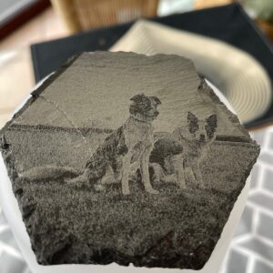 Schieferuntersetzer: Lasergravur nach Wunsch