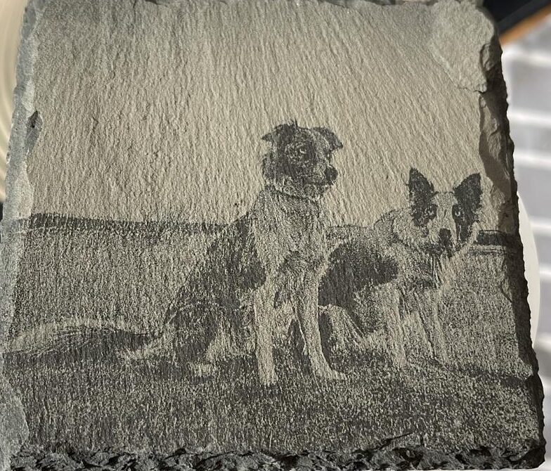 Schieferuntersetzer: Lasergravur nach Wunsch – Bild 3