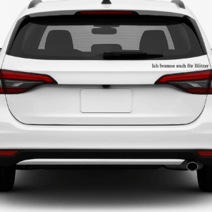 Kfz-Aufkleber (15 x 5 cm) 😏„Ich bremse auch für Blitzer“