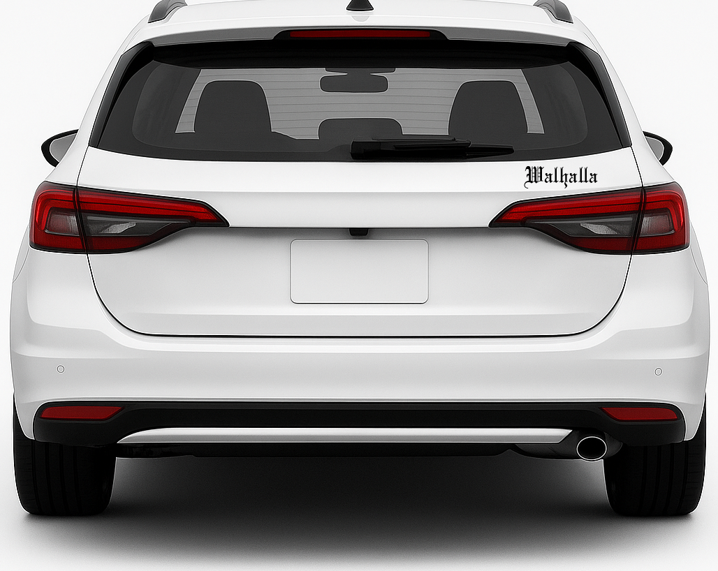 Kfz-Aufkleber (15 x 5 cm) 😏„Walhalla”