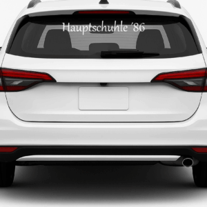 Kfz-Aufkleber Heckscheibe 😏 „Haubtschuhle ´86”