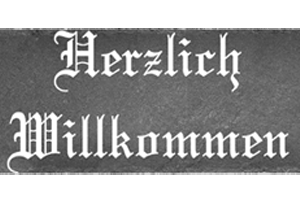 Schiefer-Türschild „Herzlich Willkommen“