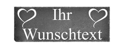 Elegantes Türschild mit Wunschtext und Herzen